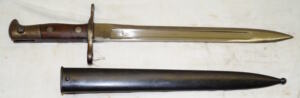M1889 bayonet with scabbard WAFFENFABRIK NEUHAUSEN Blade sharpened and subsequently buffed.