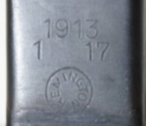 P1913 bayonet with scabbard.