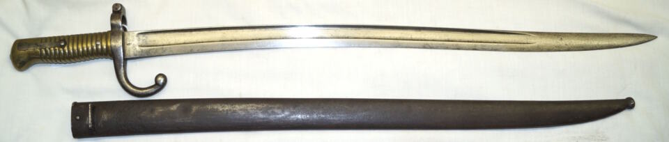 M1867 Rolling Block yataghan bayonet with scabbard KIRSCHBAUM Knight’s head