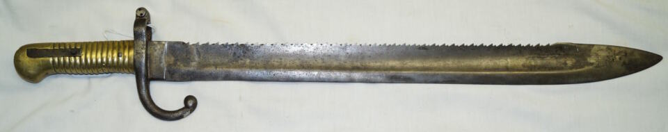M1868 Pioneer sawback bayonet.