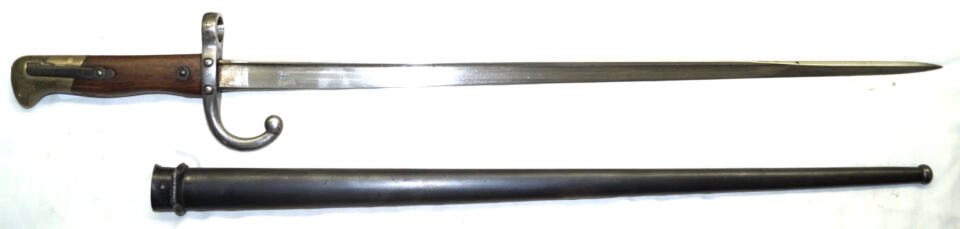 M1879 Peabody bayonet with scabbard.