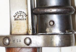M1879 Peabody bayonet with scabbard.