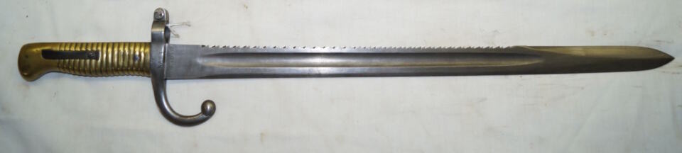 M1880 Comblain Sawback bayonet.