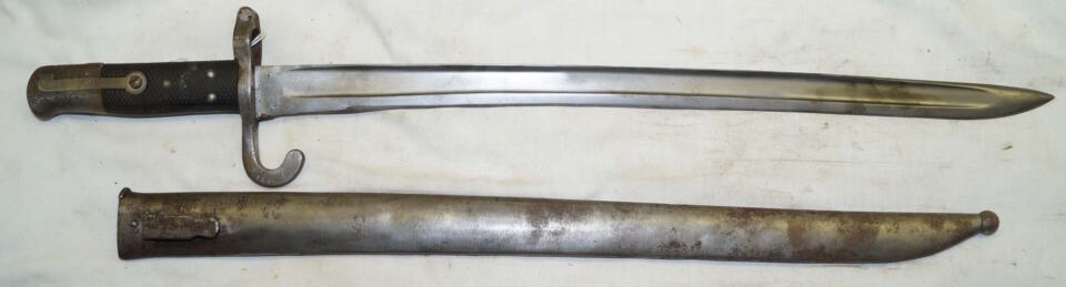 M1873 Yataghan bayonet with scabbard.