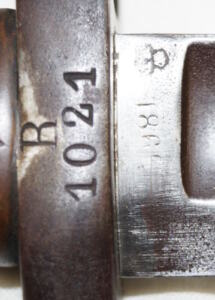 M1868 Terssen yataghan bayonet with French M1866 scabbard.