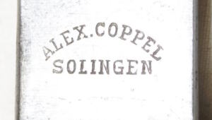 M1908 bayonet with brass bound leather scabbard ALEX COPPEL SOLINGEN