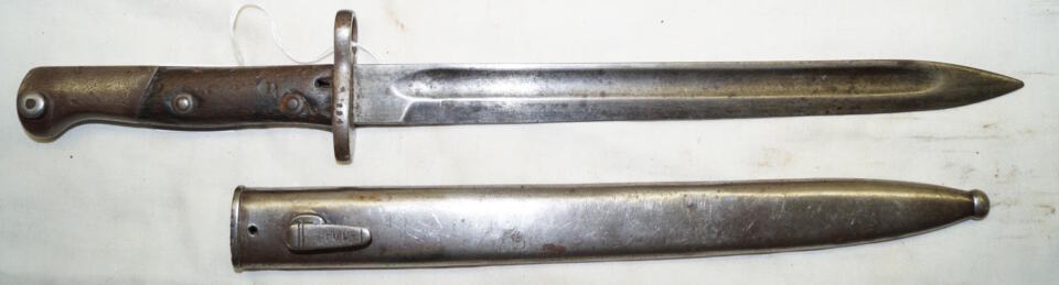 M1908 bayonet with scabbard.