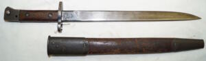 MkIII bayonet with later cobbled scabbard.