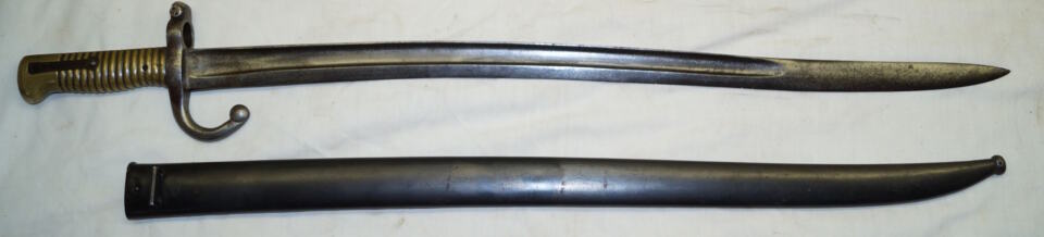 M1867 Rolling Block yataghan bayonet with scabbard.