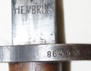 M1895 No.1 NM Carbine bayonet with scabbard.