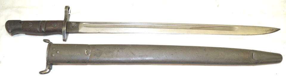 M1917 bayonet with Norwegian reworked scabbard.
