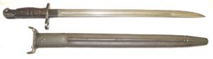M1917 bayonet with Norwegian reworked scabbard.