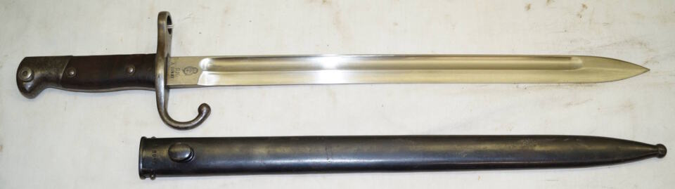 M1909 bayonet with scabbard GENDARMERIE GN with crest intact.