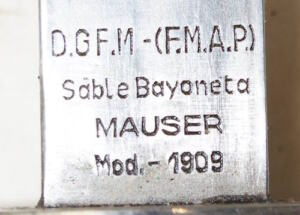 M1909 bayonet with scabbard GENDARMERIE GN with crest intact.