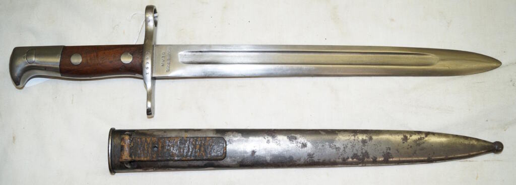 M1889 bayonet with scabbard.