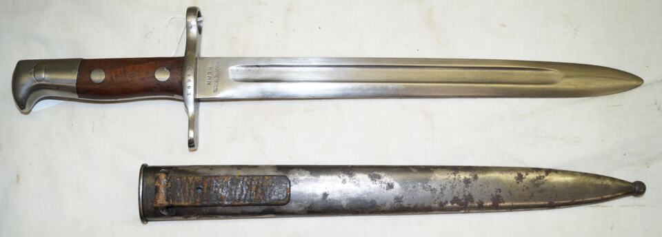M1889 bayonet with scabbard.