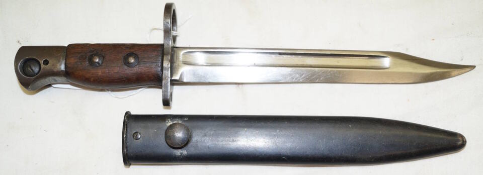 No.5 Enfield Jungle Carbine bayonet with scabbard.