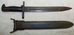 M1 bayonet with M7 (M3A1) scabbard.