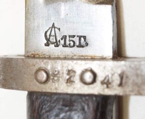 Bulgarian Made M1895 Steyr Carbine bayonet with scabbard.