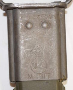 WWII M1917 TRENCHGUN Bayonet with WWII Scabbard.