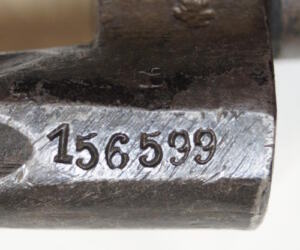 Austrian captured and re-issed Russian Ob.1891 Mosin-Nagant Cruciform socket bayonet with steel scabbard.