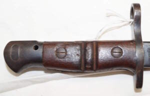 M1917 bayonet with tab type scabbard.