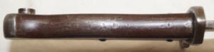 Turkish Specific solid machined hilt ersatz bayonet with scabbard.