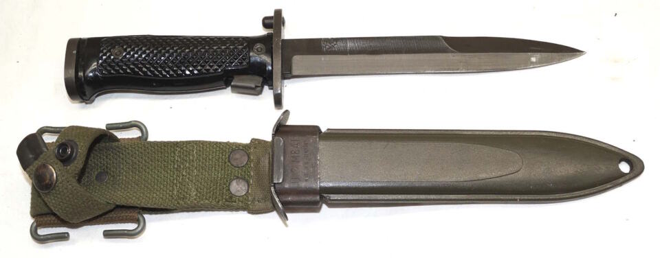 M1962 bayonet with M8A1 scabbard.