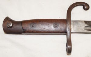 M1889 LONG Fortifications bayonet with scabbard.