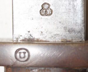M1889 LONG Fortifications bayonet with scabbard.