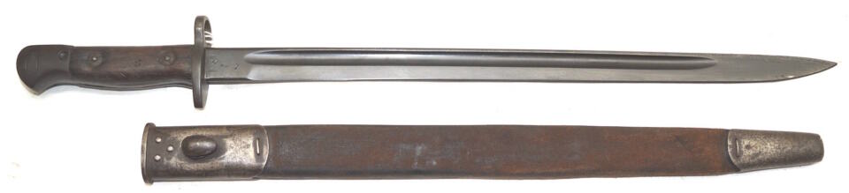 P1907 bayonet with almond stud scabbard.