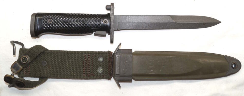 M5 bayonet with M8A1 scabbard.