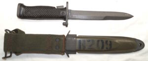M5 bayonet with M8A1 scabbard.