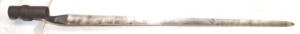 M1871 Rolling Block triform socket bayonet with chromed scabbard and white buff frog NY Militia
