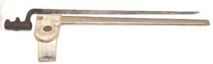 M1871 Rolling Block triform socket bayonet with chromed scabbard and white buff frog NY Militia