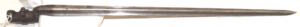 M1871 Rolling Block triform socket bayonet with chromed scabbard and white buff frog NY Militia