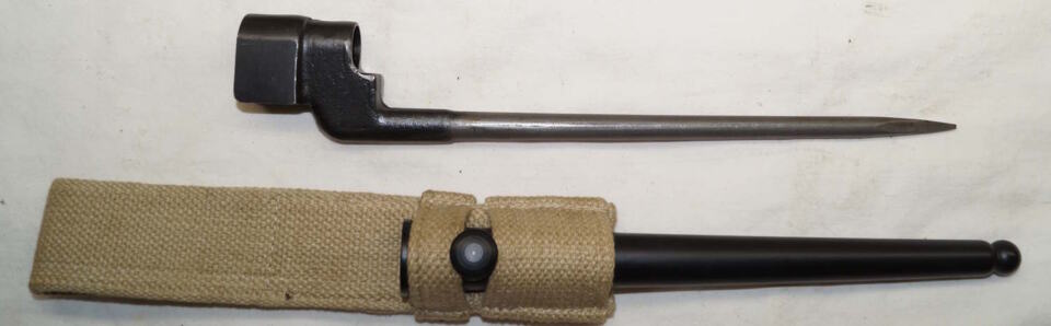 No.4 MkII spike bayonet with fake scabbard and frog.