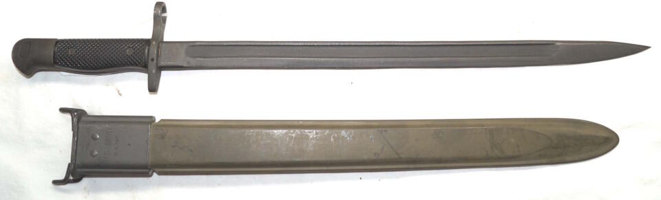 Vietnam era M1917 Trenchgun bayonet with scabbard GEN CUT