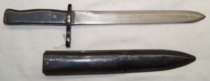 Pressed Hilt Ersatz bayonet with scabbard.