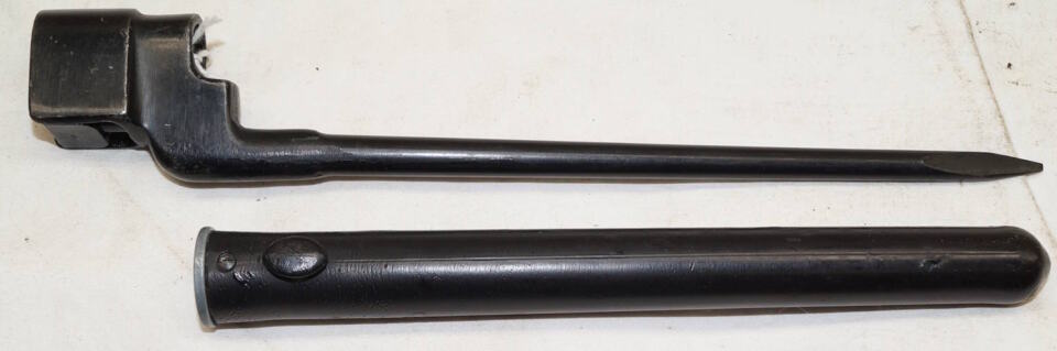 No.4 MkII spike bayonet with plastic scabbard.