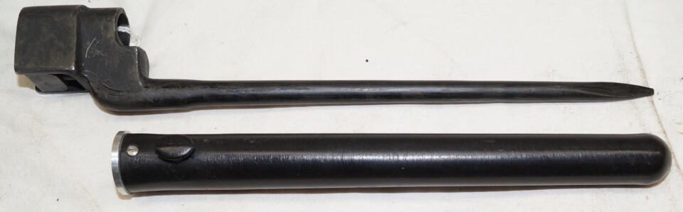 No.4 MkII spike bayonet with plastic scabbard.