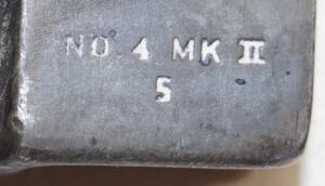No.4 MkII spike bayonet with plastic scabbard.