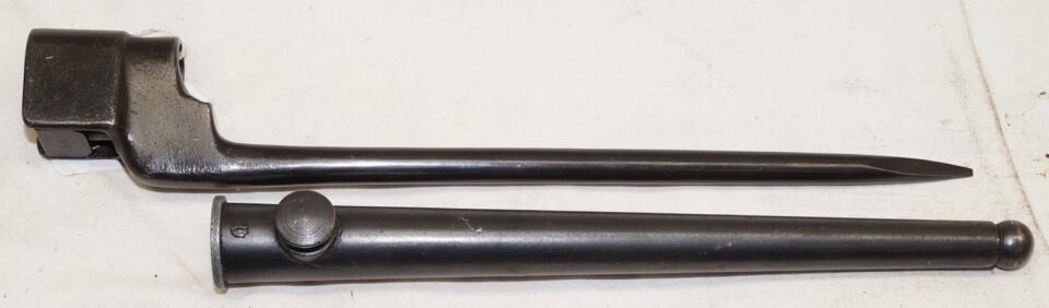 No.4 MkII spike bayonet with scabbard.