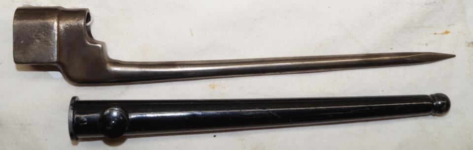 No.4 MkII spike bayonet with scabbard.