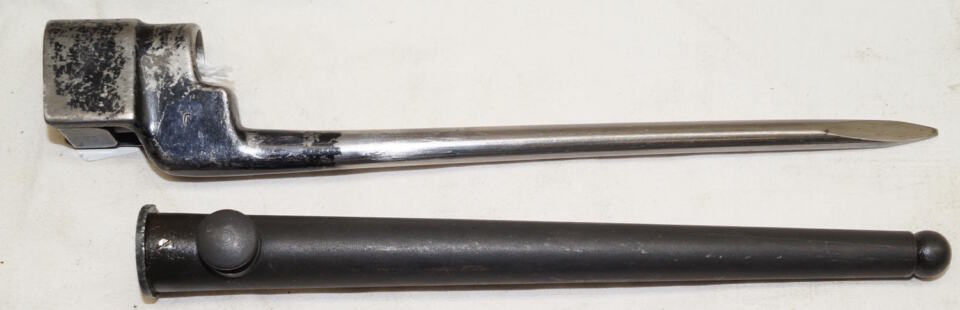 No.4 MkII spike bayonet with scabbard.