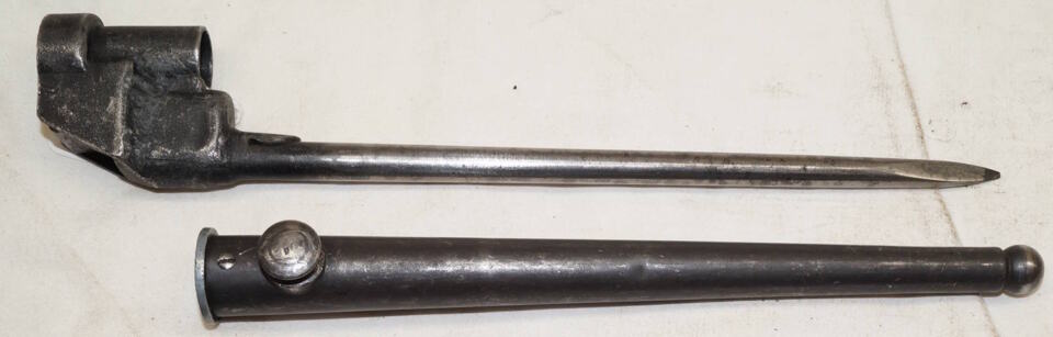 No.4 MkIII spike bayonet with scabbard.