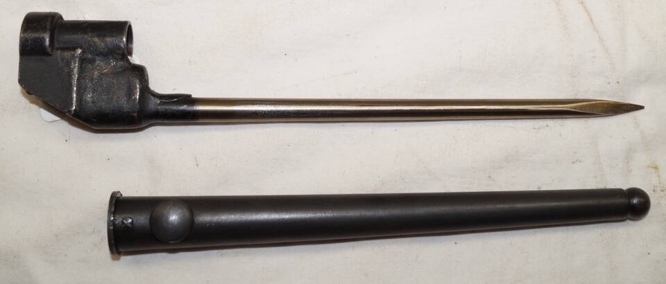 No.4 MkIII spike bayonet with scabbard.