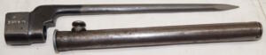 No.4 MkII spike bayonet with square tipped scabbard.