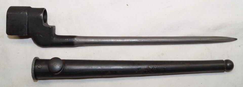 No.4 MkII spike bayonet with scabbard.