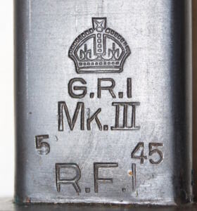 MkIII* bayonet with scabbard.